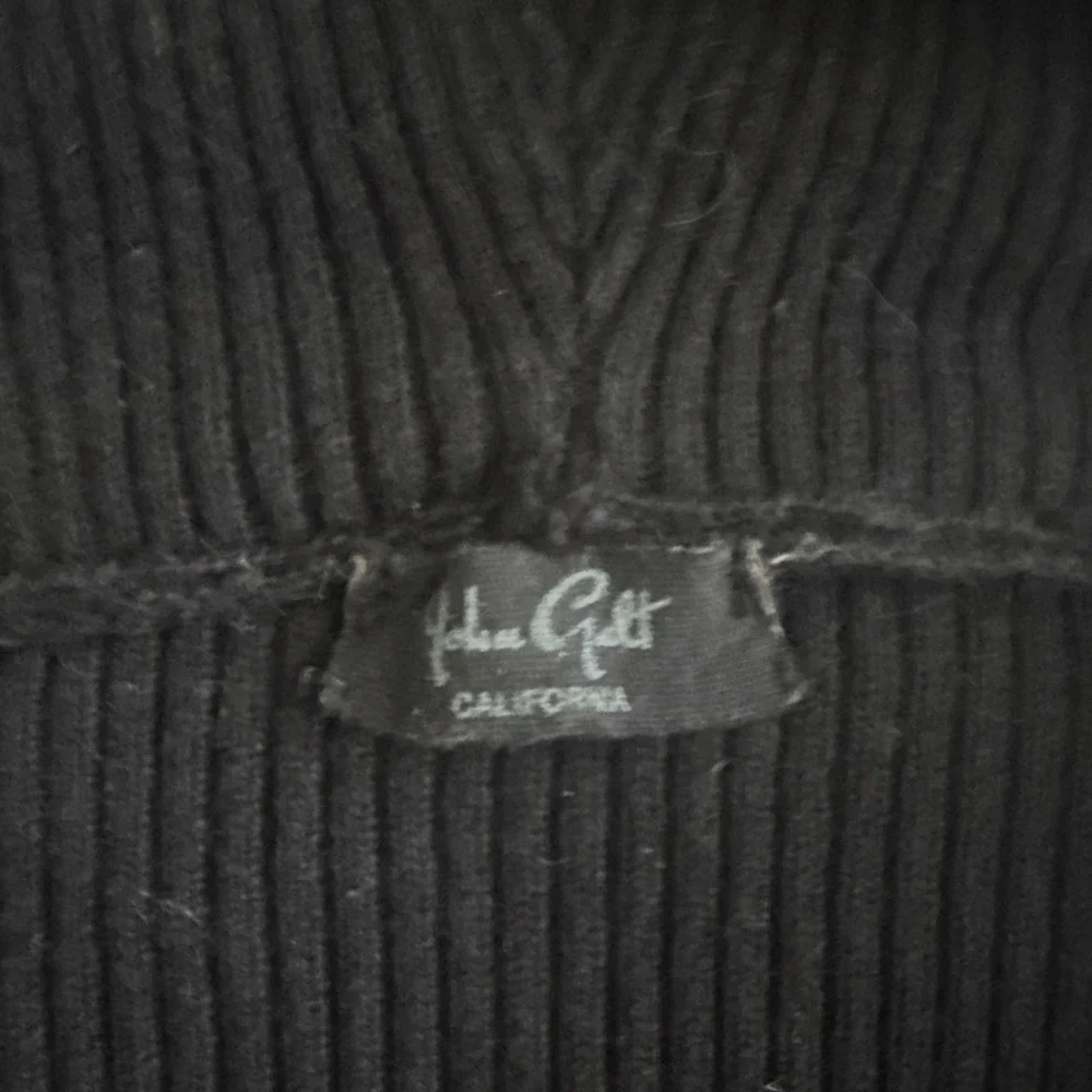 John Gault Split Zip Hoodie Sweater Style Black Size Small